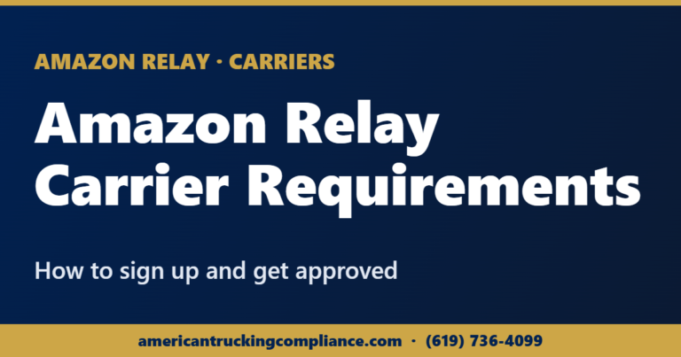 Amazon Relay carrier requirements and how to sign up